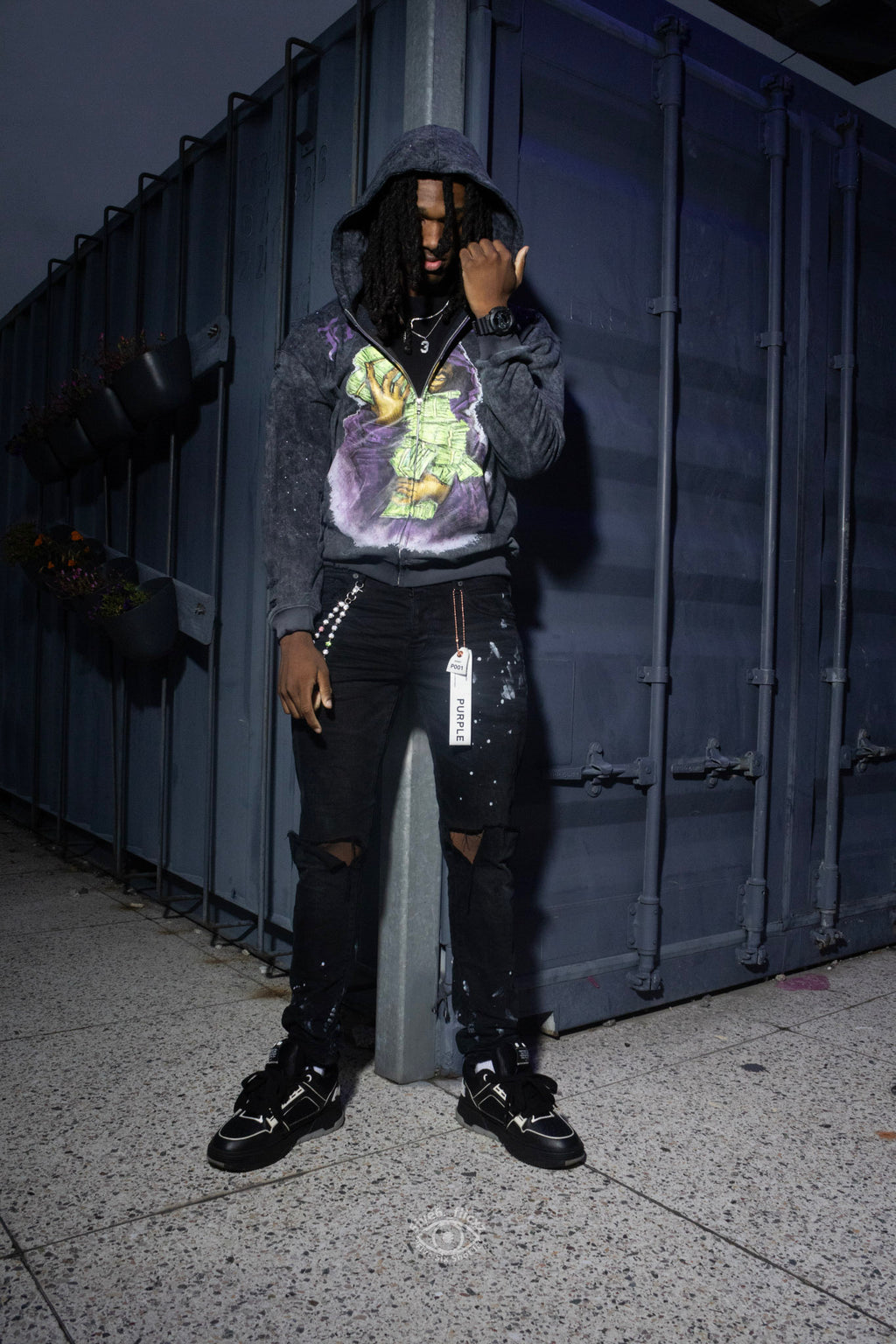 “Pack 1” Black zip up